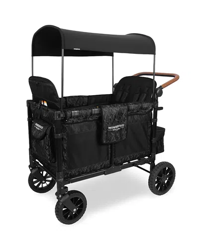 Wonderfold W4 Luxe Quad Stroller Wagon, 4 Seater In Black Camo
