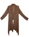Wonderful & Young Multi Style Cardigan In Tan In Brown