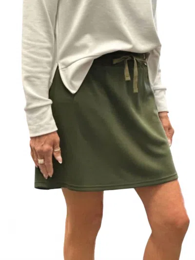 Wonderful & Young Pull-on Mini Skort In Olive