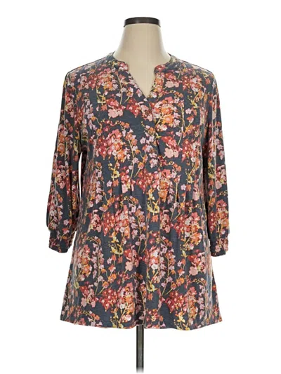 Pre-owned Wonderly 3/4 Sleeve Blouse In Black