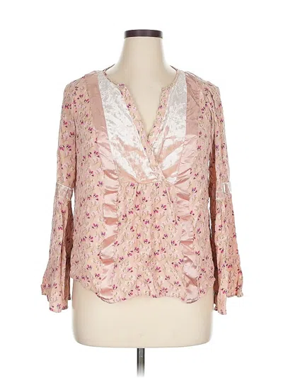 Pre-owned Wonderly 3/4 Sleeve Blouse In Pink