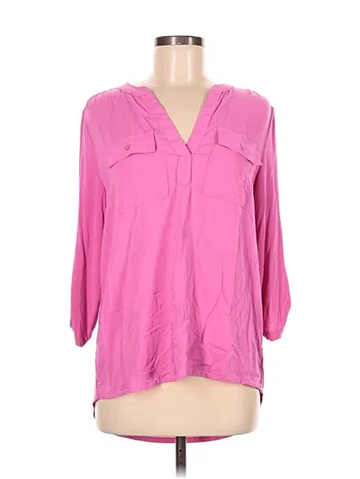 Pre-owned Wonderly 3/4 Sleeve Blouse In Pink