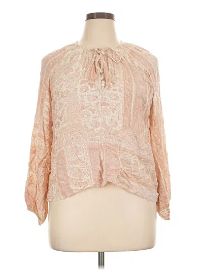 Pre-owned Wonderly 3/4 Sleeve Blouse In Pink