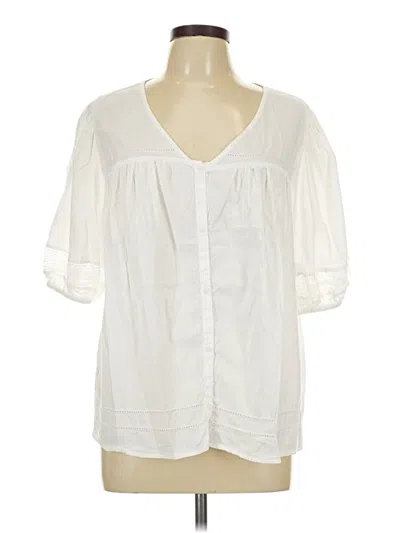 Pre-owned Wonderly 3/4 Sleeve Blouse In White