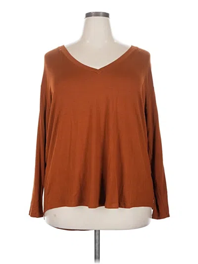 Pre-owned Wonderly 3/4 Sleeve T-shirt In Brown