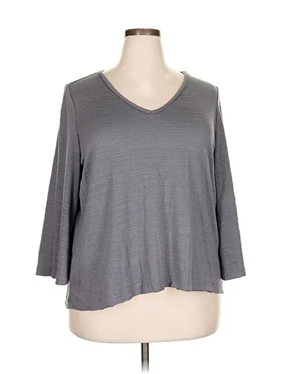 Pre-owned Wonderly 3/4 Sleeve T-shirt In Gray