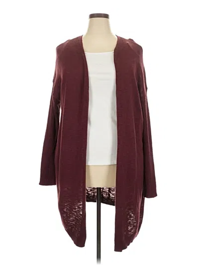 Pre-owned Wonderly Cardigan Sweater In Burgundy