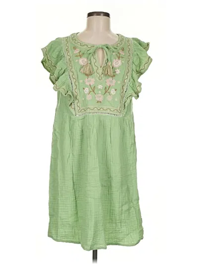 Pre-owned Wonderly Casual Dress In Green