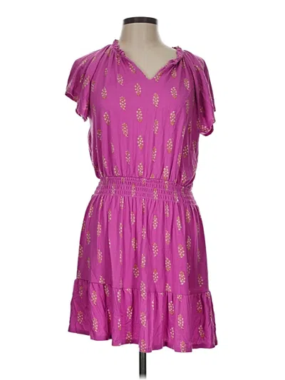 Pre-owned Wonderly Casual Dress In Purple