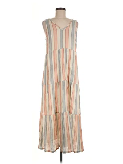 Pre-owned Wonderly Casual Dress In Tan