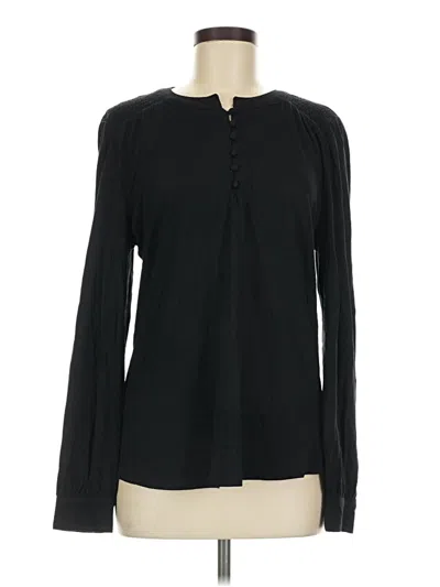 Pre-owned Wonderly Long Sleeve Blouse In Black