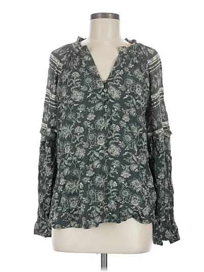 Pre-owned Wonderly Long Sleeve Blouse In Gray