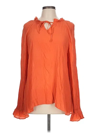 Pre-owned Wonderly Long Sleeve Blouse In Orange