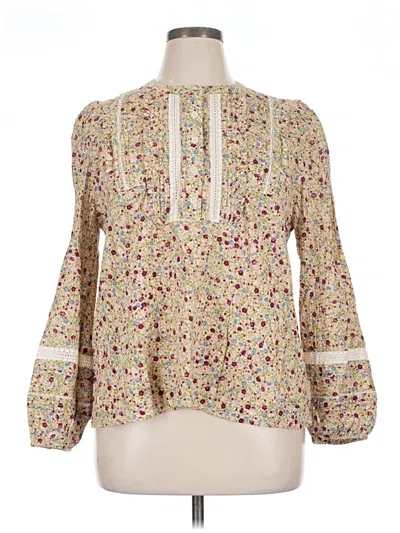 Pre-owned Wonderly Long Sleeve Blouse In White