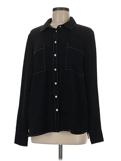 Pre-owned Wonderly Long Sleeve Button Down Shirt In Black