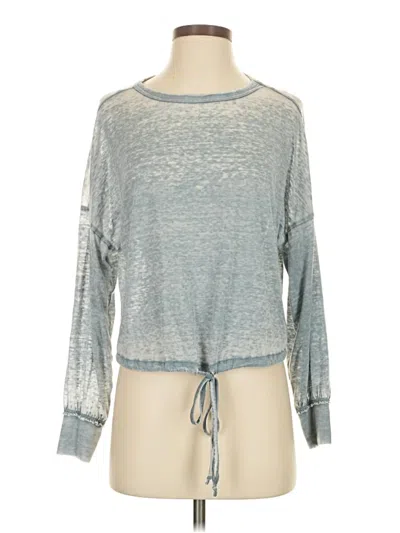 Pre-owned Wonderly Long Sleeve Top Gray Boatneck Tops