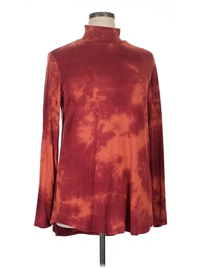 Pre-owned Wonderly Long Sleeve Turtleneck In Burgundy