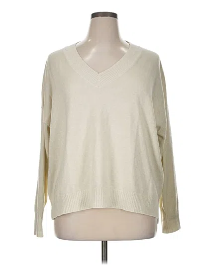 Pre-owned Wonderly Pullover Sweater In White