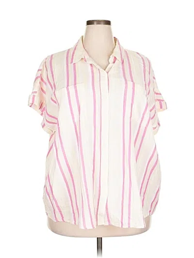 Pre-owned Wonderly Short Sleeve Blouse In Pink