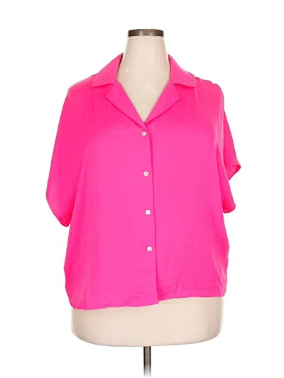 Pre-owned Wonderly Short Sleeve Blouse In Pink