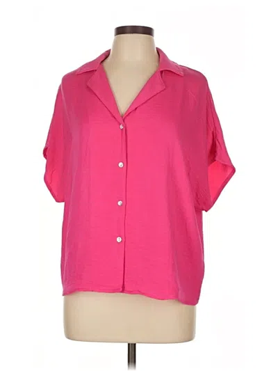 Pre-owned Wonderly Short Sleeve Blouse In Pink