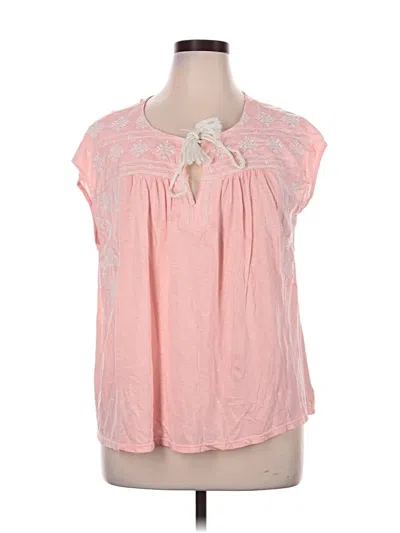 Pre-owned Wonderly Short Sleeve Blouse In Pink