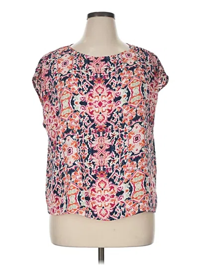 Pre-owned Wonderly Short Sleeve Blouse In Pink