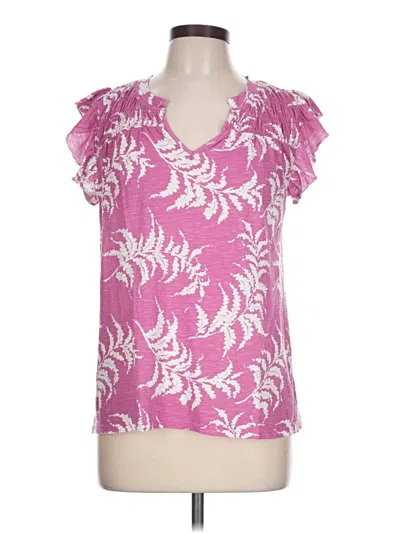 Pre-owned Wonderly Short Sleeve Blouse In Pink