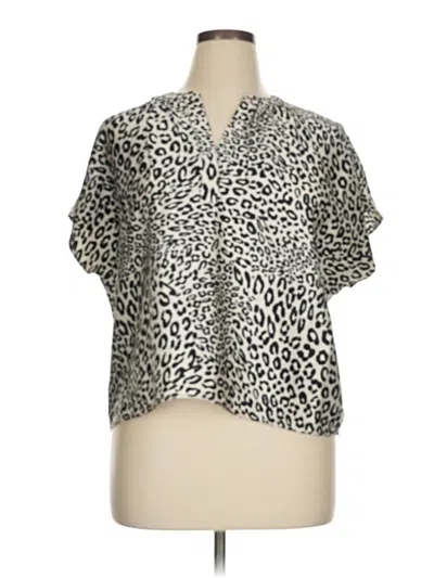 Pre-owned Wonderly Short Sleeve Blouse In Silver