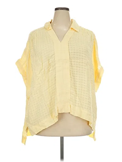 Pre-owned Wonderly Short Sleeve Blouse In Yellow