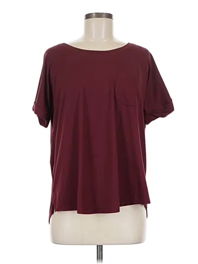 Pre-owned Wonderly Short Sleeve T-shirt In Burgundy