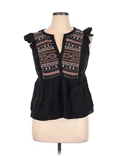 Pre-owned Wonderly Sleeveless Blouse In Black