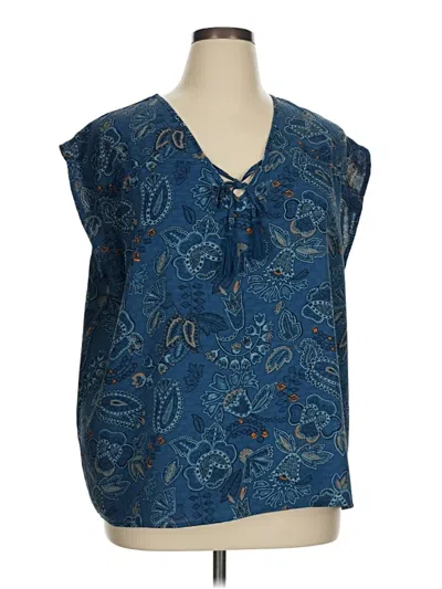 Pre-owned Wonderly Sleeveless Blouse In Blue