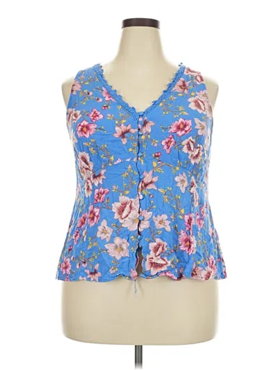 Pre-owned Wonderly Sleeveless Blouse In Blue