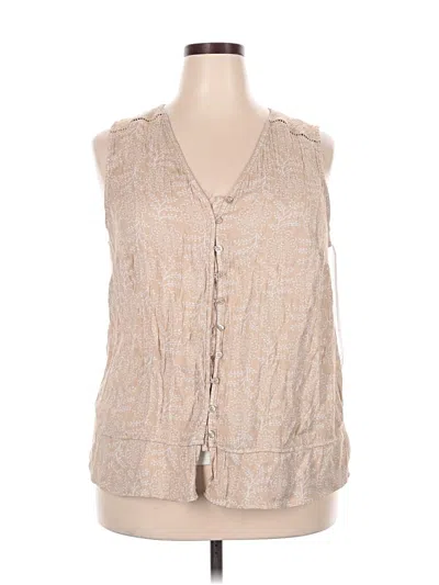 Pre-owned Wonderly Sleeveless Blouse In Brown