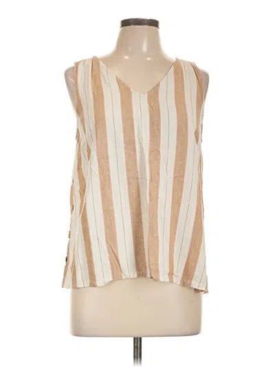 Pre-owned Wonderly Sleeveless Blouse In Brown