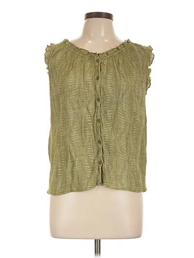 Pre-owned Wonderly Sleeveless Blouse In Green