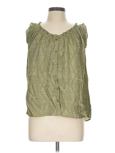 Pre-owned Wonderly Sleeveless Blouse In Green