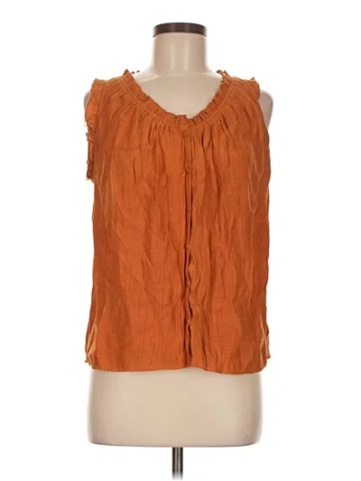 Pre-owned Wonderly Sleeveless Blouse In Orange