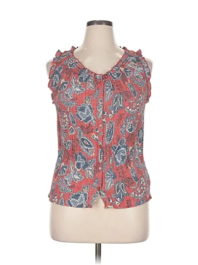 Pre-owned Wonderly Sleeveless Blouse In Red