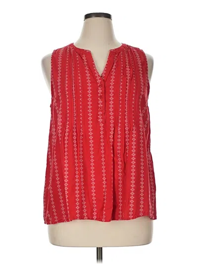 Pre-owned Wonderly Sleeveless Blouse In Red