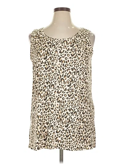 Pre-owned Wonderly Sleeveless Blouse In Tan