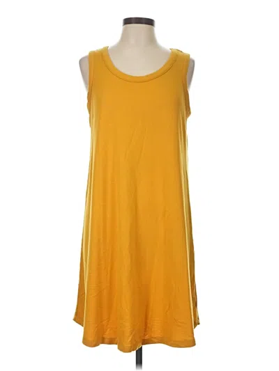 Pre-owned Wonderly Sleeveless Top Yellow Scoop Neck Tops