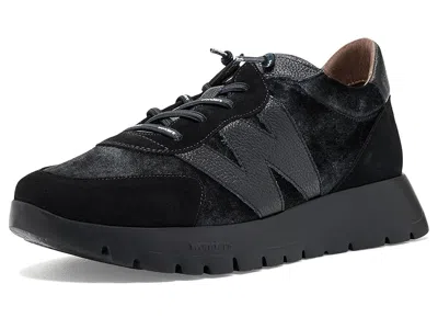 Wonders A-24111 Women's Shoes Combo Black/black: 6 M, Leather/textile