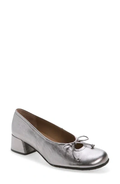 Wonders Block Heel Pump In Silver