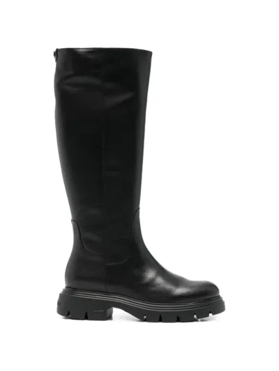 Wonders Chunky-sole Knee-high Boots In Black