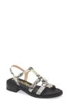 Wonders Janet Strappy Sandal In Snake Off White