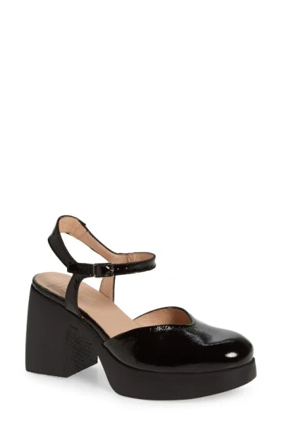 Wonders Juana Platform Pump In Lack Black