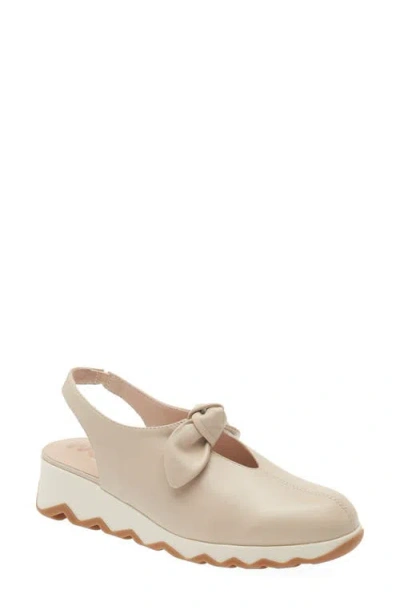 Wonders Knotted Wedge Slingback Pump In Neutral