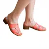Wonders Lack Rojo Heeled Sandals In Coral Patent In Multi